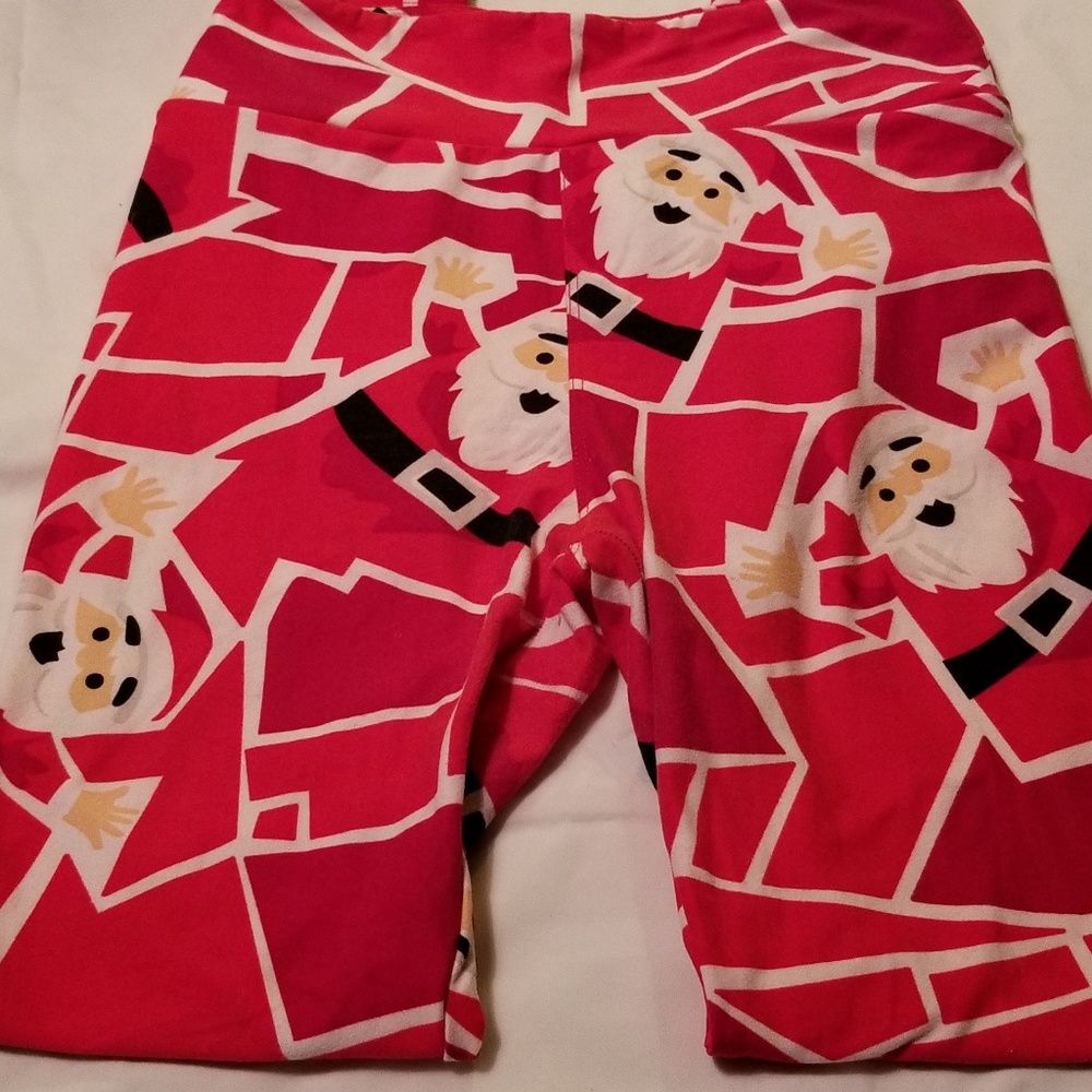 Lularoe christmas santa leggings OS